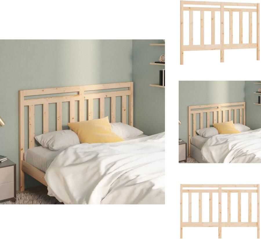 VidaXL Hoofdbord Hoofdborden Hoofdeinde Houten Hoofdbord 156x4x100 cm massief grenenhout