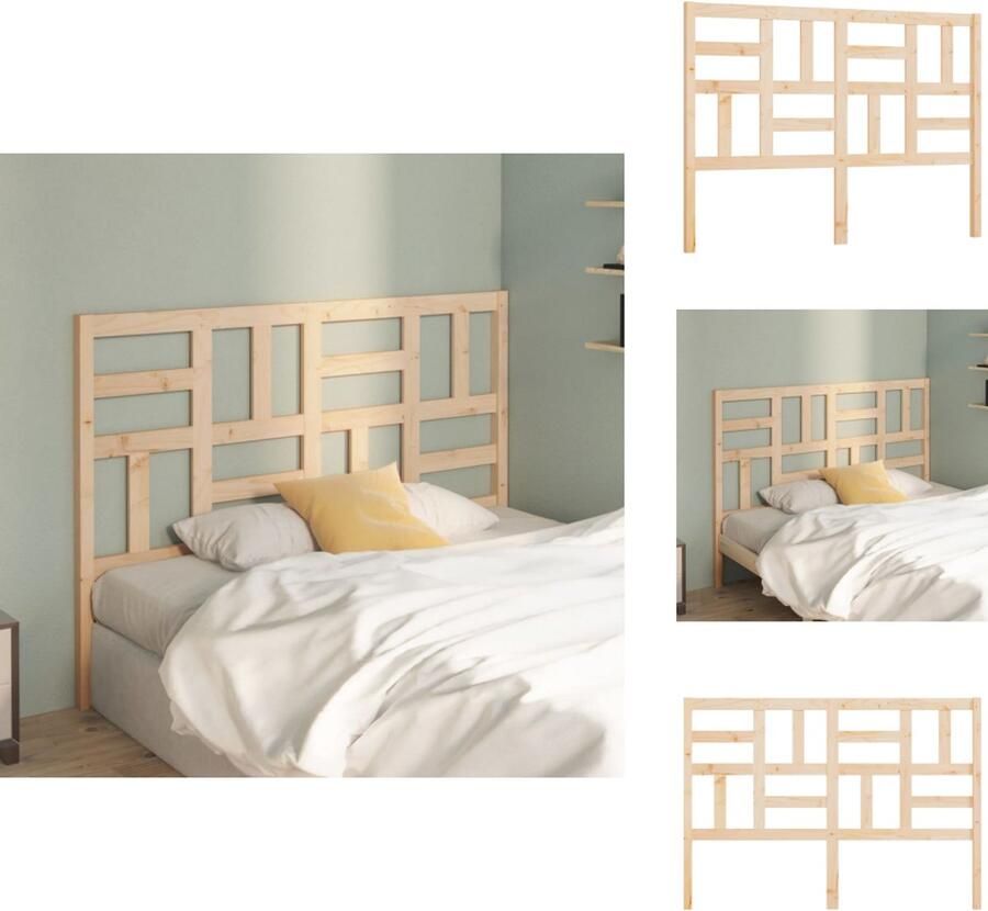 VidaXL Hoofdbord Hoofdborden Hoofdeinde Houten Hoofdbord 156x4x104 cm massief grenenhout