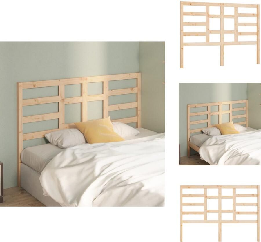VidaXL Hoofdbord Hoofdborden Hoofdeinde Houten Hoofdbord 156x4x104 cm massief grenenhout