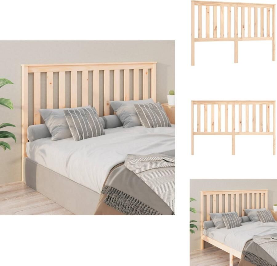 VidaXL Hoofdbord Hoofdborden Hoofdeinde Houten Hoofdbord 156x6x101 cm massief grenenhout