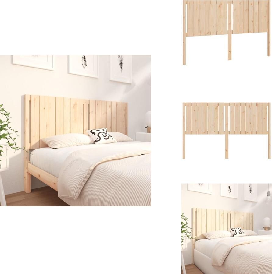 VidaXL Hoofdbord Hoofdborden Hoofdeinde Houten Hoofdbord 165-5x4x100 cm massief grenenhout