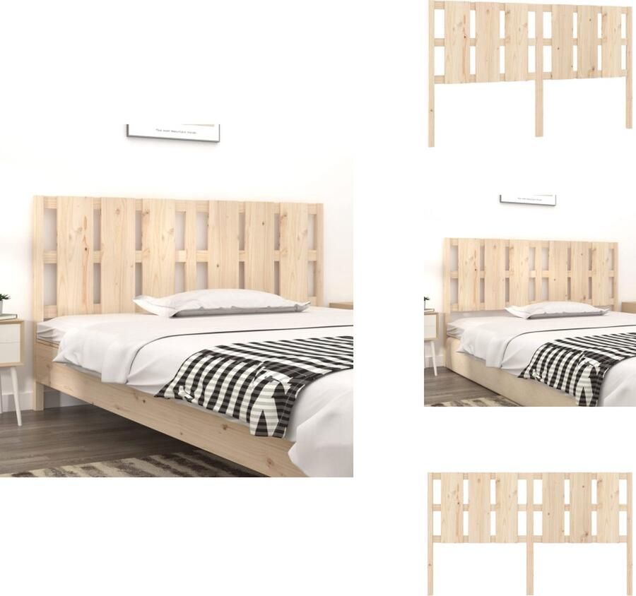 VidaXL Hoofdbord Hoofdborden Hoofdeinde Houten Hoofdbord 165 5x4x100 cm massief grenenhout
