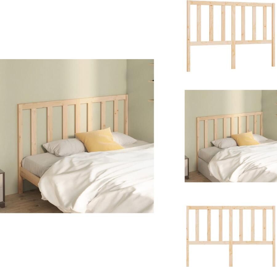 VidaXL Hoofdbord Hoofdborden Hoofdeinde Houten Hoofdbord 166x4x100 cm massief grenenhout