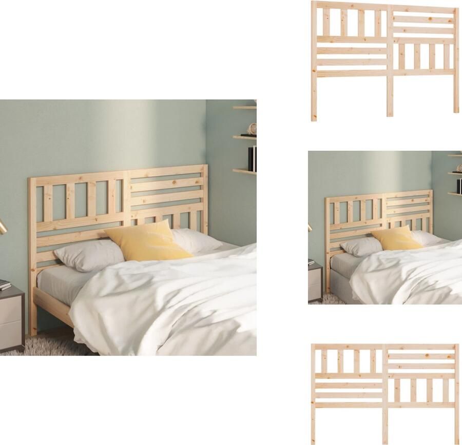 VidaXL Hoofdbord Hoofdborden Hoofdeinde Houten Hoofdbord 166x4x100 cm massief grenenhout