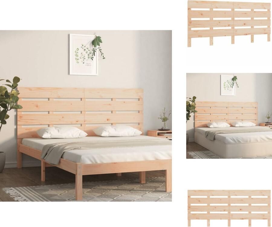 VidaXL Hoofdbord Hoofdborden Hoofdeinde Houten Hoofdbord 180x3x80 cm massief grenenhout
