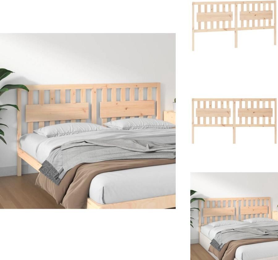 VidaXL Hoofdbord Hoofdborden Hoofdeinde Houten Hoofdbord 185 5x4x100 cm massief grenenhout