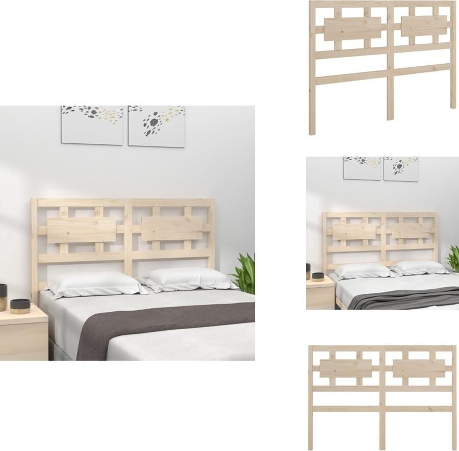 VidaXL Hoofdbord Hoofdborden Hoofdeinde Houten Hoofdbord 145-5x4x100 cm massief grenenhout