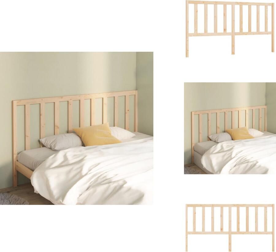 VidaXL Hoofdbord Hoofdborden Hoofdeinde Houten Hoofdbord 186x4x100 cm massief grenenhout