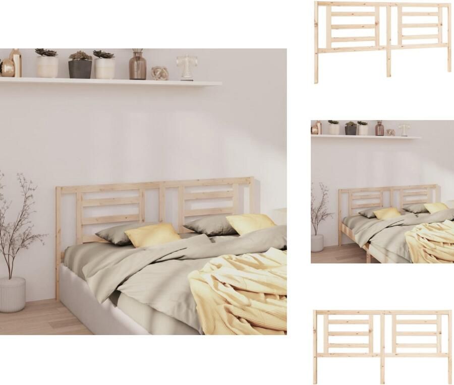 VidaXL Hoofdbord Hoofdborden Hoofdeinde Houten Hoofdbord 186x4x100 cm massief grenenhout