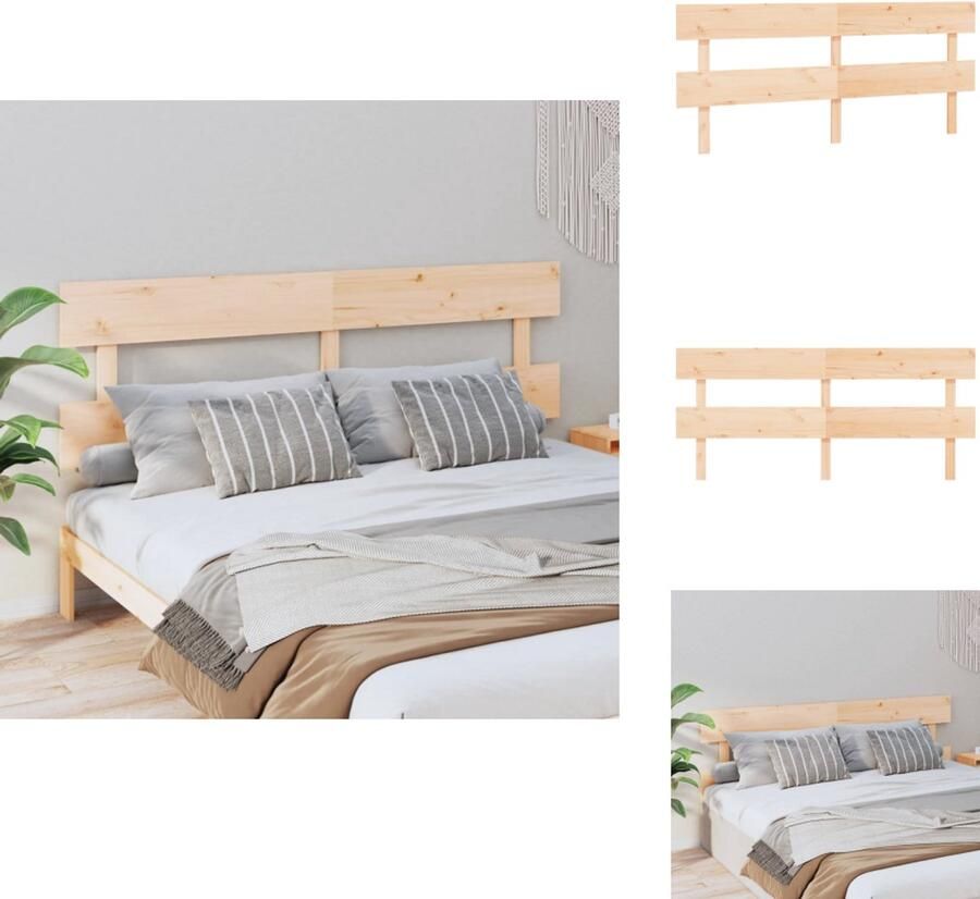 VidaXL Hoofdbord Hoofdborden Hoofdeinde Houten Hoofdbord 204x3x81 cm massief grenenhout