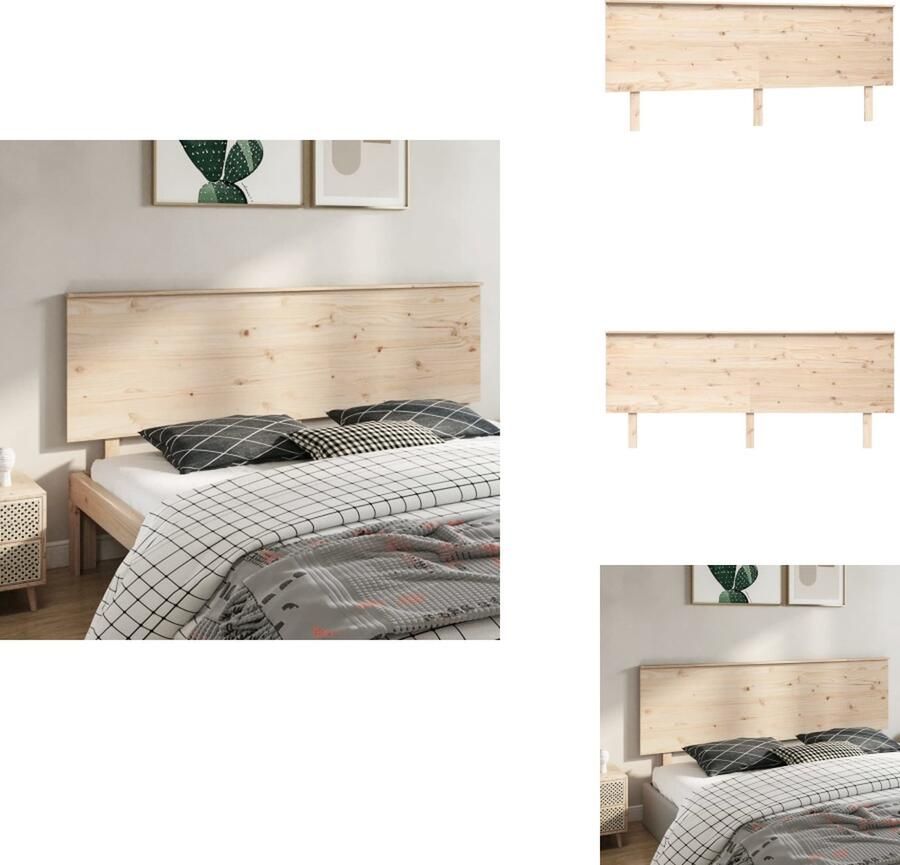 VidaXL Hoofdbord Hoofdborden Hoofdeinde Houten Hoofdbord 204x6x82 5 cm massief grenenhout