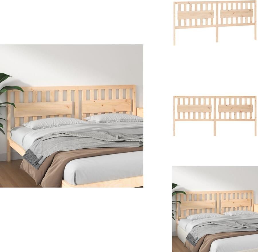 VidaXL Hoofdbord Hoofdborden Hoofdeinde Houten Hoofdbord 205 5x4x100 cm massief grenenhout
