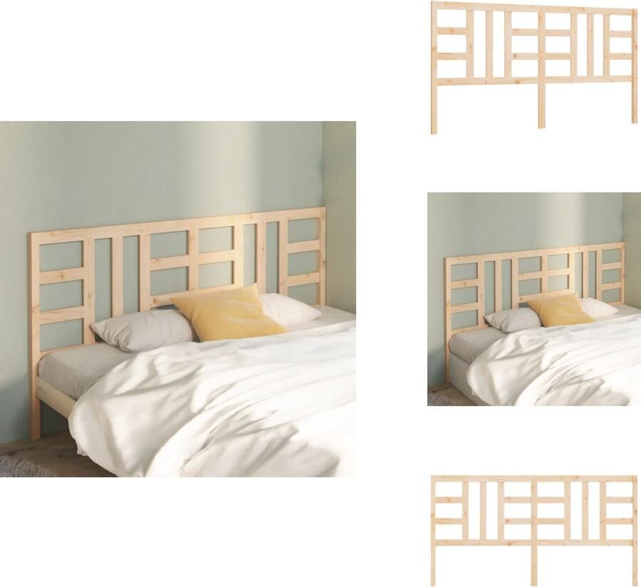 VidaXL Hoofdbord Hoofdborden Hoofdeinde Houten Hoofdbord 206x4x100 cm massief grenenhout