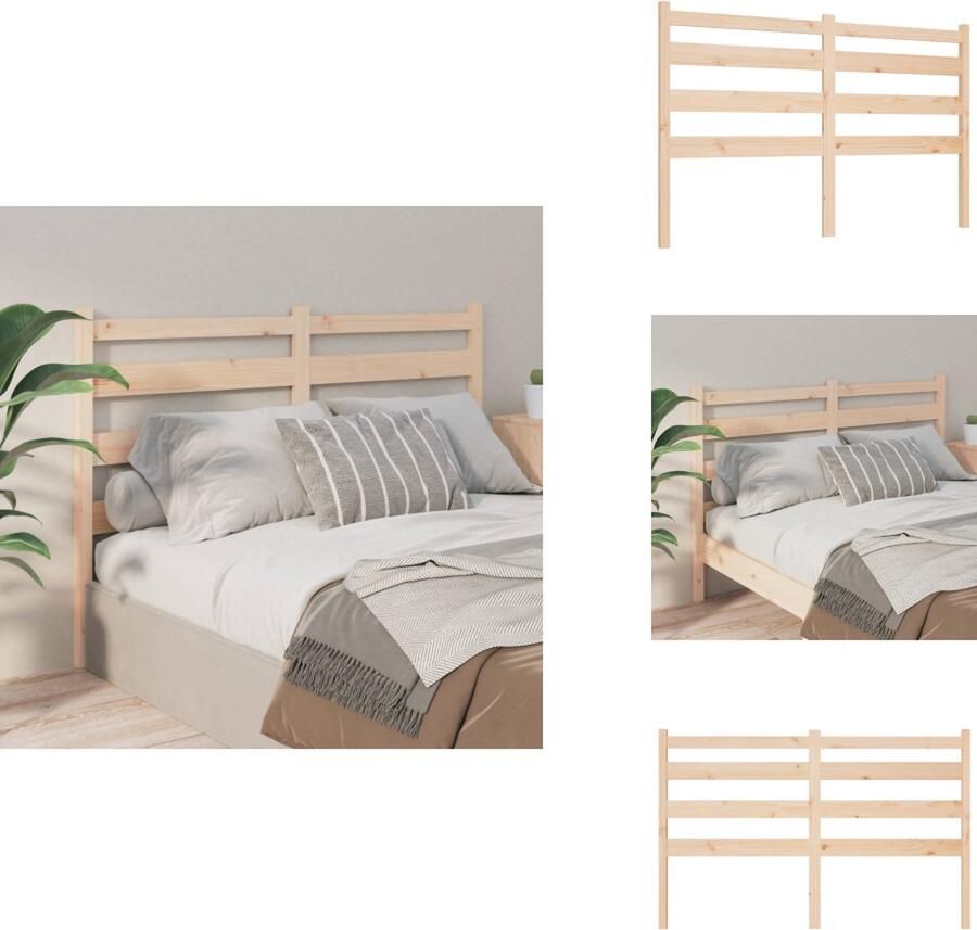 VidaXL Hoofdbord Hoofdborden Hoofdeinde Houten Hoofdbord 206x4x100 cm massief grenenhout