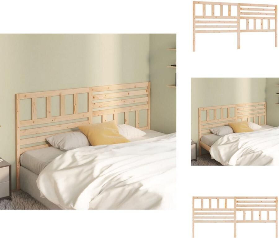 VidaXL Hoofdbord Hoofdborden Hoofdeinde Houten Hoofdbord 206x4x100 cm massief grenenhout