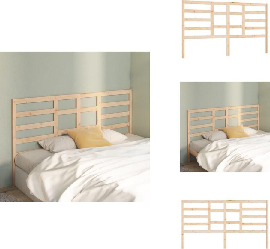 VidaXL Hoofdbord Hoofdborden Hoofdeinde Houten Hoofdbord 206x4x104 cm massief grenenhout