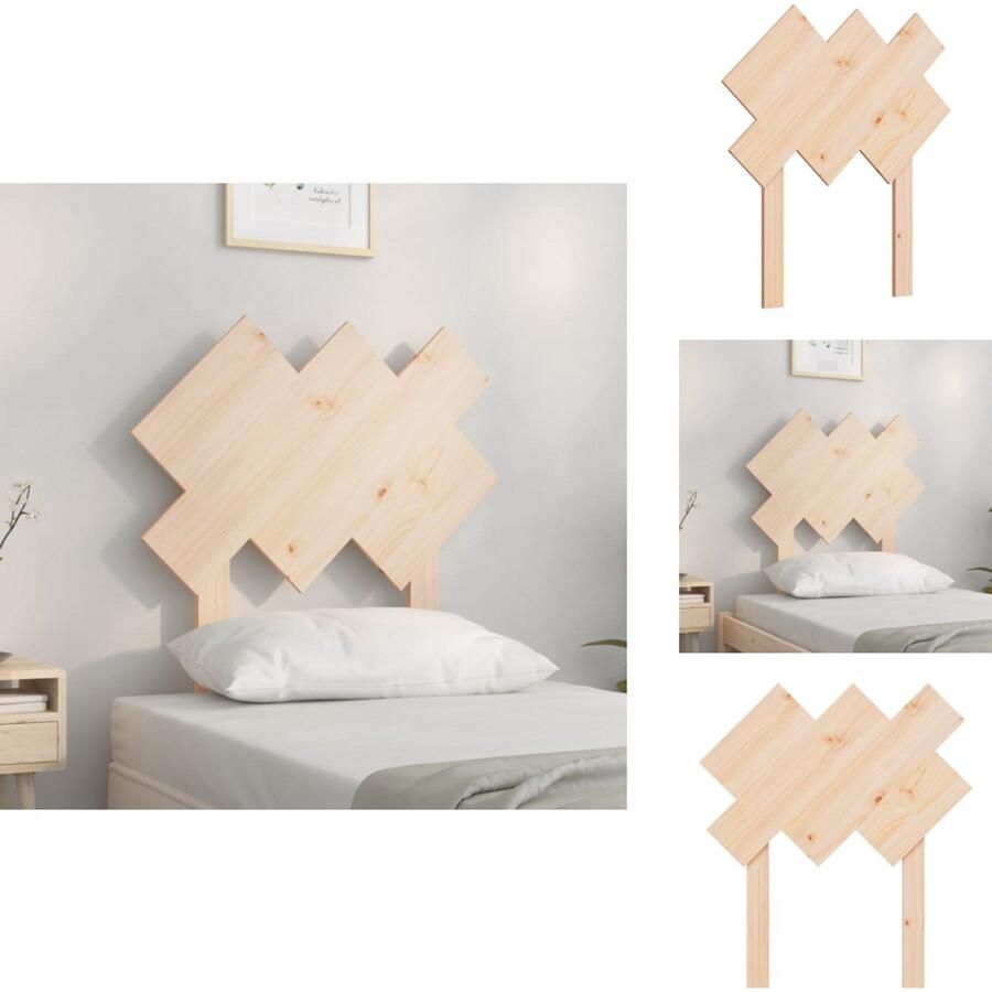 VidaXL Hoofdbord Hoofdborden Hoofdeinde Houten Hoofdbord 72-5x3x81 cm massief grenenhout