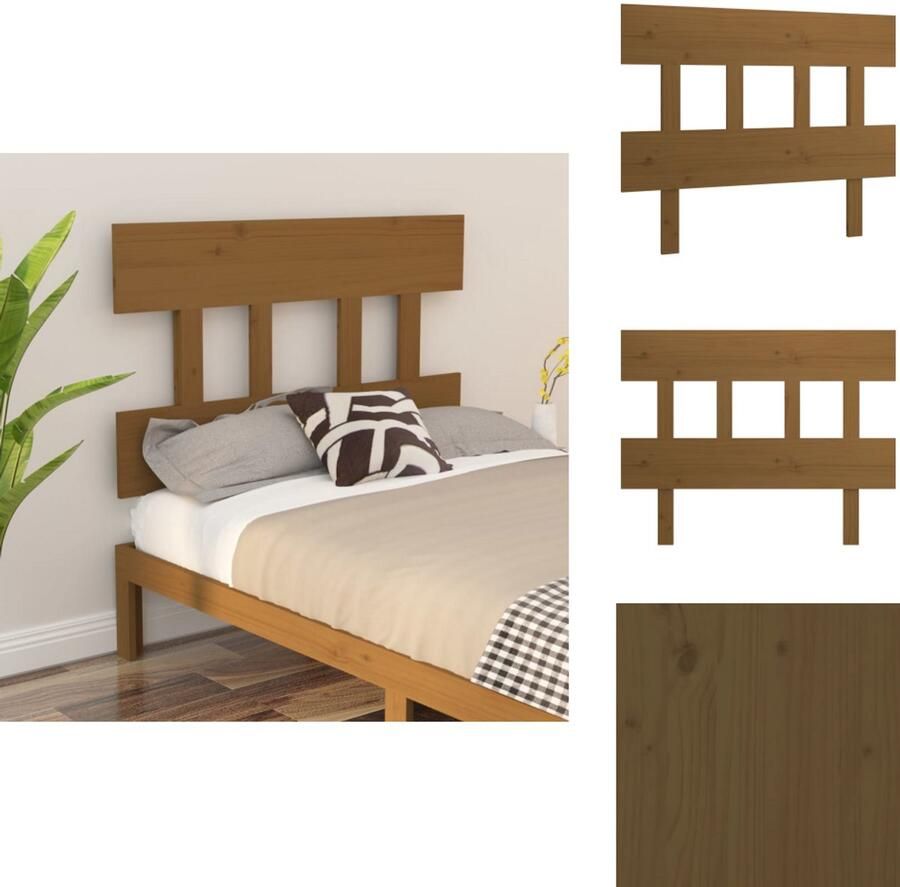 VidaXL Hoofdbord Hoofdborden Hoofdeinde Houten Hoofdbord 78 5x3x81 cm massief grenenhout honingbruin