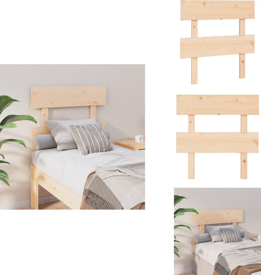 VidaXL Hoofdbord Hoofdborden Hoofdeinde Houten Hoofdbord 78 5x3x81 cm massief grenenhout
