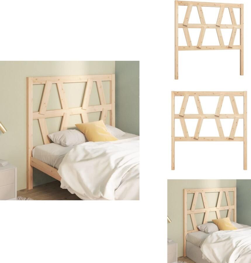 VidaXL Hoofdbord Hoofdborden Hoofdeinde Houten Hoofdbord 81x4x100 cm massief grenenhout