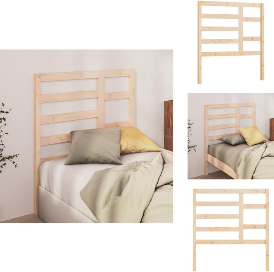 VidaXL Hoofdbord Hoofdborden Hoofdeinde Houten Hoofdbord 81x4x104 cm massief grenenhout