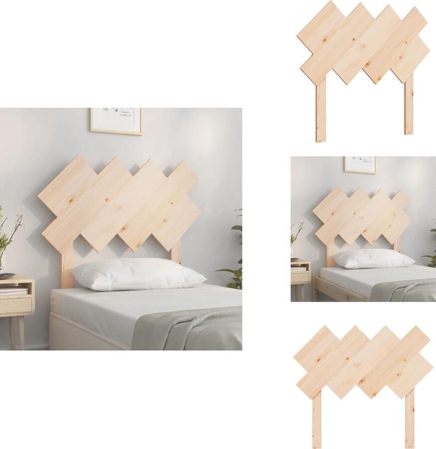 VidaXL Hoofdbord Hoofdborden Hoofdeinde Houten Hoofdbord 92x3x81 cm massief grenenhout