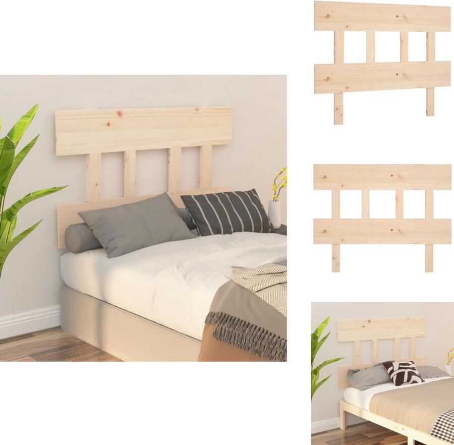 VidaXL Hoofdbord Hoofdborden Hoofdeinde Houten Hoofdbord 93-5x3x81 cm massief grenenhout