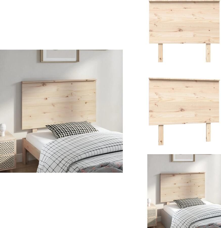 VidaXL Hoofdbord Hoofdborden Hoofdeinde Houten Hoofdbord 94x6x82 5 cm massief grenenhout