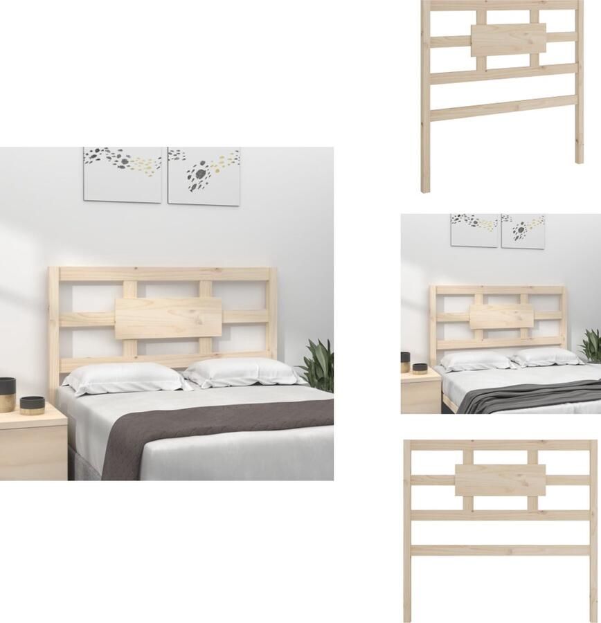 The Living Store Hoofdbord 80 5x4x100 cm massief grenenhout Houten Hoofdeinde Hoofdboard Rustic Decor Landelijk Meubilair Bedroom Furniture - Foto 2