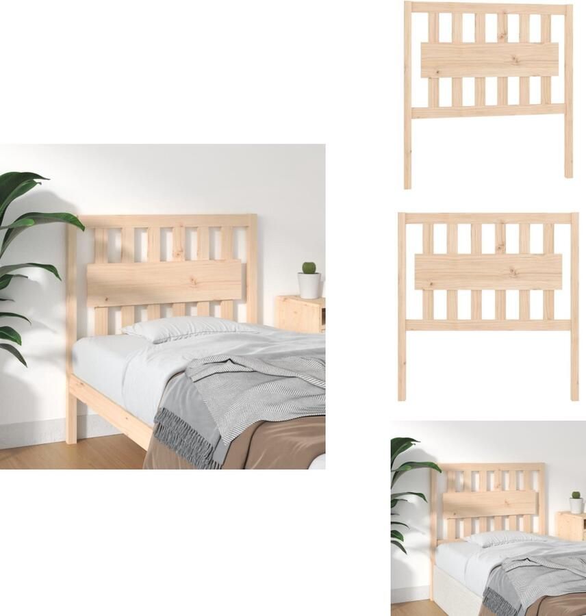 VidaXL Hoofdbord Hoofdborden Hoofdeinde Houten Hoofdbord 95-5x4x100 cm massief grenenhout - Foto 5