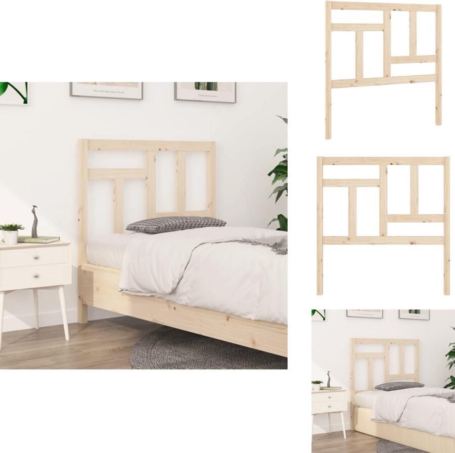 VidaXL Hoofdbord Hoofdborden Hoofdeinde Houten Hoofdbord 95-5x4x100 cm massief grenenhout