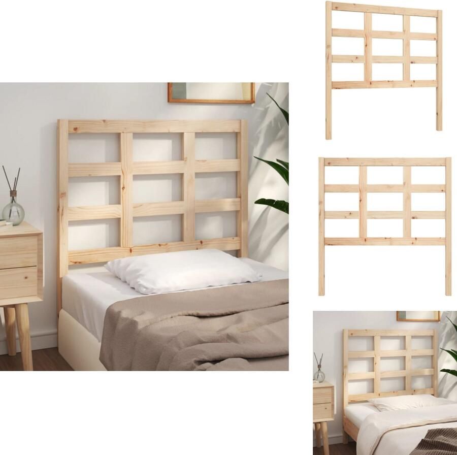 VidaXL Hoofdbord Hoofdborden Hoofdeinde Houten Hoofdbord 95 5x4x100 cm massief grenenhout