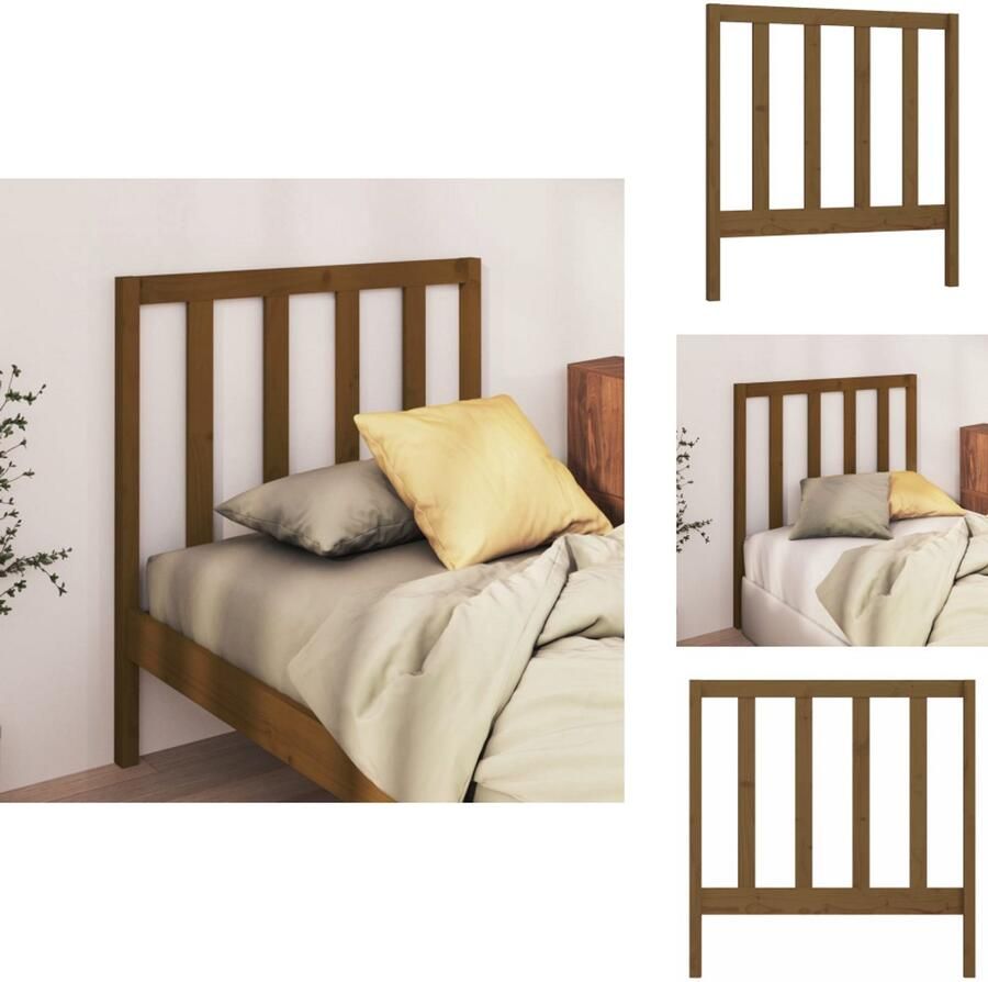 VidaXL Hoofdbord Hoofdborden Hoofdeinde Houten Hoofdbord 95x4x100 cm massief grenenhout honingbruin