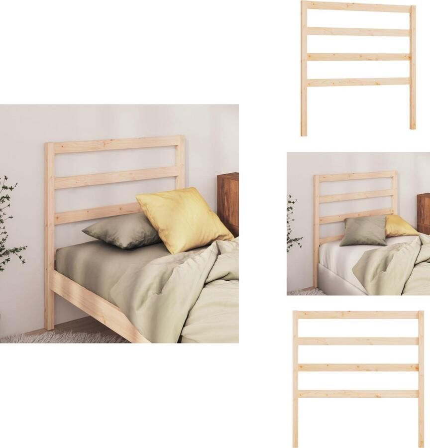 VidaXL Hoofdbord Hoofdborden Hoofdeinde Houten Hoofdbord 95x4x100 cm massief grenenhout