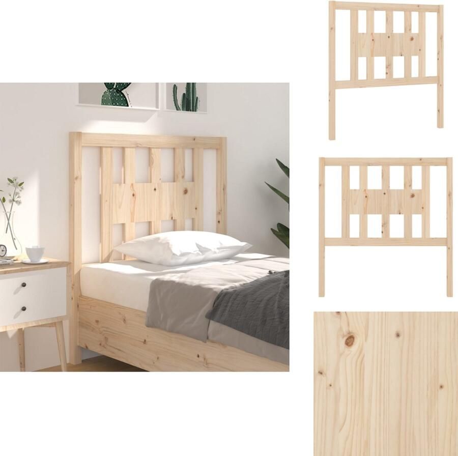 VidaXL Hoofdbord Hoofdborden Hoofdeinde Houten Hoofdbord 96x4x100 cm massief grenenhout