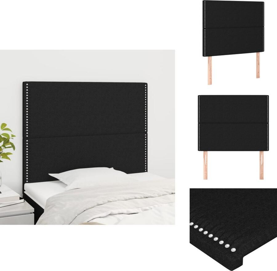 The Living Store Klassiek Hoofdbord Bedaccessoires 100x5x118 128 cm Zwart Klassieke Hoofdbord Zwart Stoffen Hoofdbord Beddecoratie Slaapkamerstijl