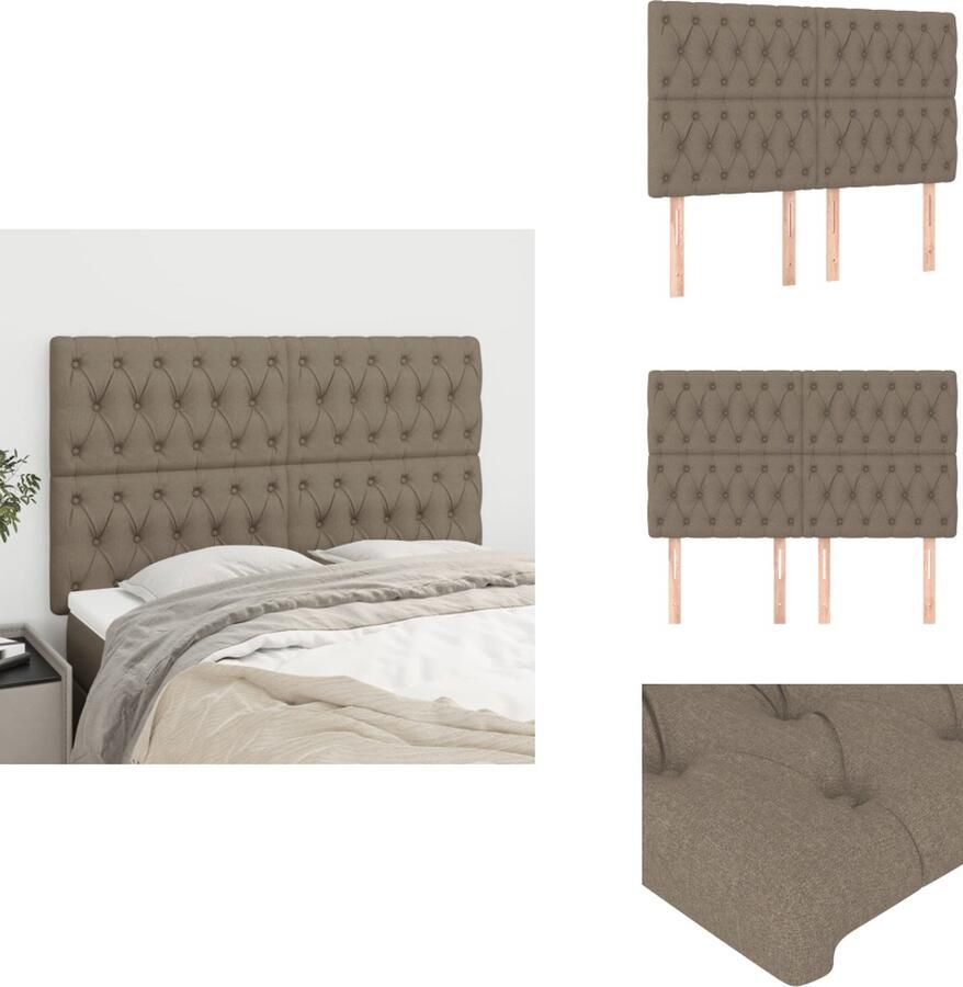 The Living Store Hoofdbord Klassiek Hoofdborden 144 x 7 x 118 128 cm Taupe Hoofd Bord Hoofdborden Beddecoratie Tapijt Slaapkamers