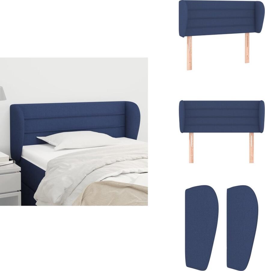 VidaXL Hoofdbord Blauw 93 x 23 x 78 88 cm Trendy design voor complete uitstraling Bedonderdeel