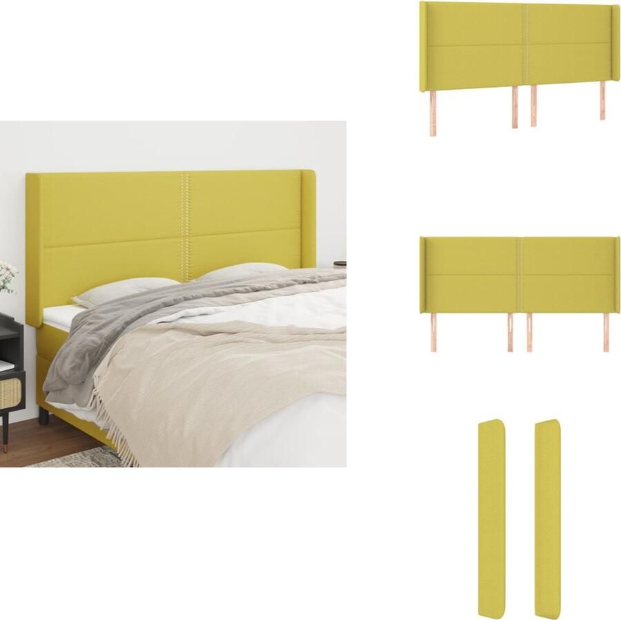 VidaXL Hoofdbord Hoofdeind en 2x rand 163 x 16 x 118 128 cm Duurzaam en comfortabel Bedonderdeel