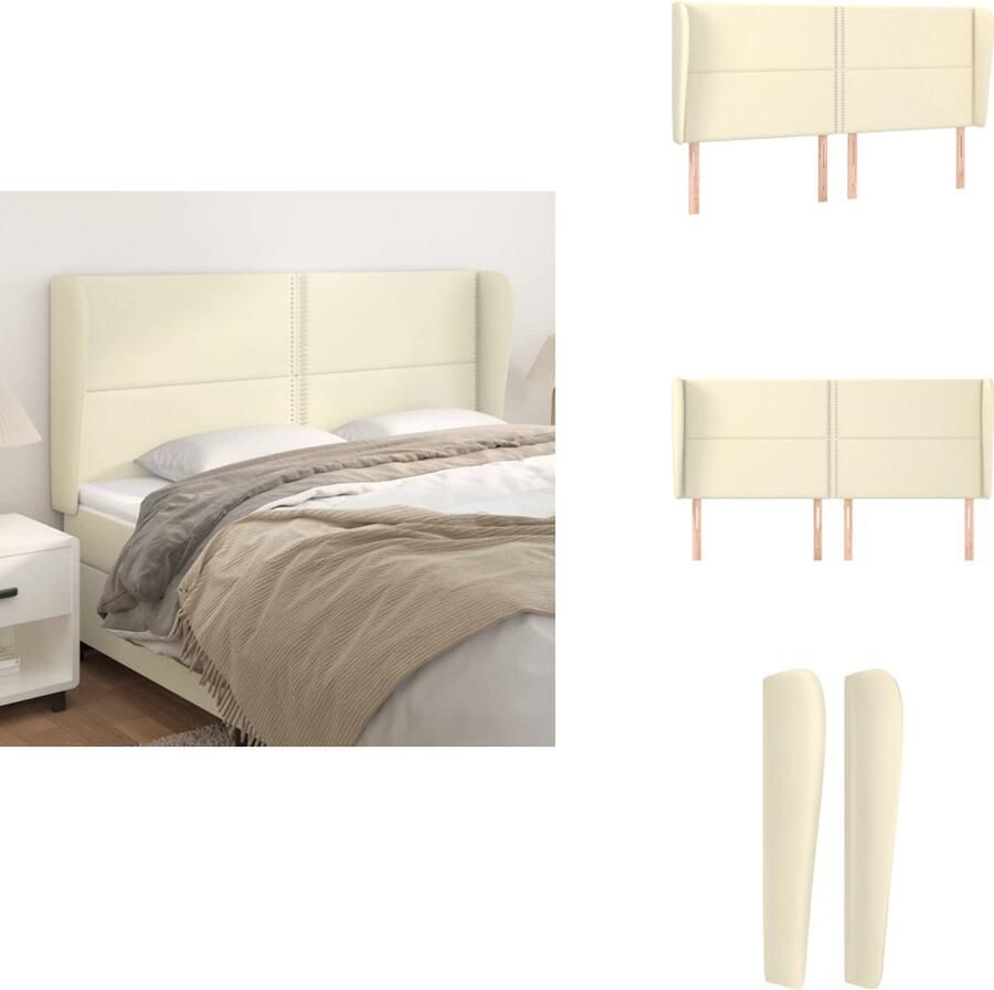 VidaXL Hoofdbord Hoofdeind 163 x 23 x 118 128 cm Duurzaam kunstleer Bedonderdeel