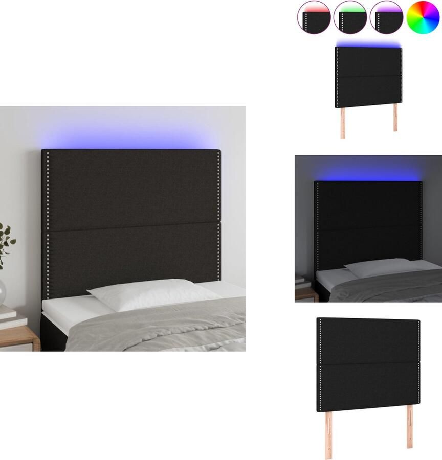 The Living Store Hoofdeind Slaapkamer 80x5x118 128cm LED-Verlichting Hoofdboard Led Hoofdbord Met Led Slaapkamersdecoratie Bedroom Decor - Foto 2