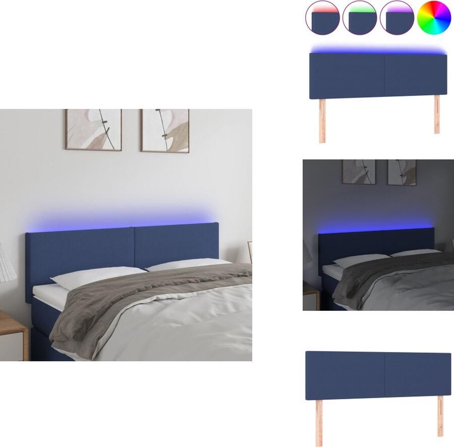 The Living Store Hoofdeind crème stof 144 x 5 x 78 88 cm verstelbaar Hoofd Bord Led Hoofdbord Creme Hoofdbord Bedroom Decor Hoofdbord Stoffen - Foto 2