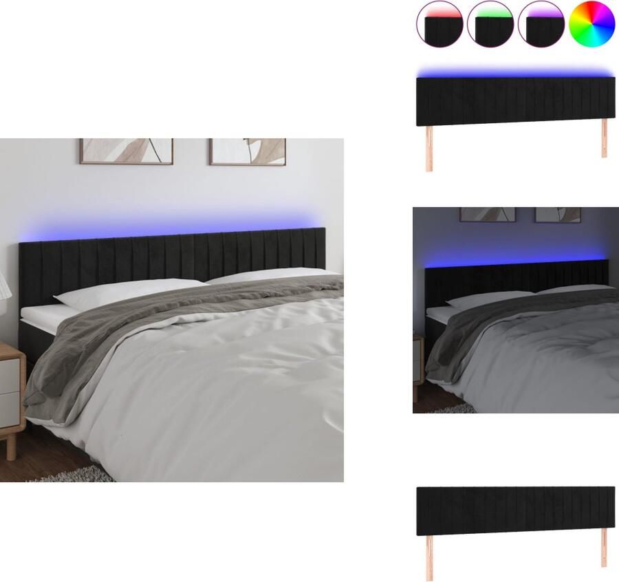 VidaXL Hoofdeind Klassiek LED Bedframe Afmeting- 200x5x78 88cm Ken- Verstelbaar Schaarbaar- LED-strip 55cm USB-aansluiting Bedonderdeel