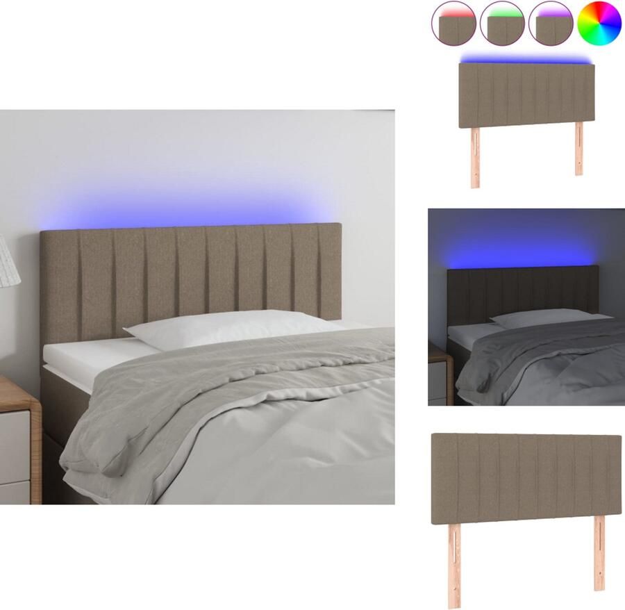 The Living Store Hoofdeind LED-verlichting 80x5x78 88 cm verstelbaar Hoofdboard Led Hoofdbord Met Led Beddecoratie Slaapkamerstijl - Foto 2