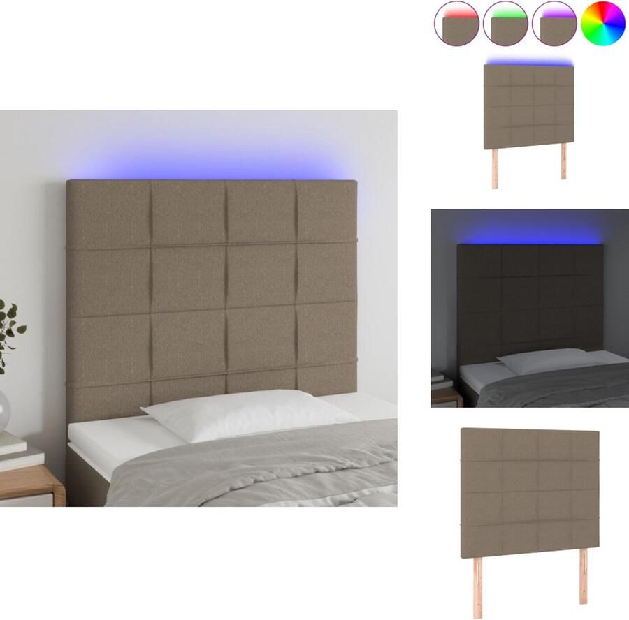 The Living Store LED-hoofdbord 90 x 5 x 118 128 cm Duurzaam materiaal Hoofd Bord Led Hoofdbord Met Led Bedhoofdbord Headboard Slaapkamersdecoratie - Foto 2
