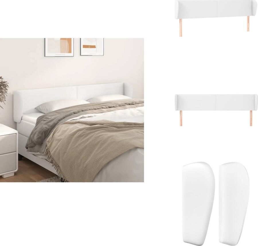 VidaXL Hoofdbord Bedaccessoires 147x16x78 88cm Bruin Kunstleer Bedonderdeel - Foto 6