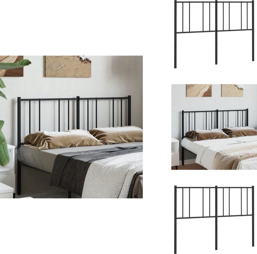 The Living Store Hoofdbord Bedaccessoires 146 x 3 x 90 cm Robuuste metalen constructie Hoofdbord Hoofdbekleding Beddecoratie Slaapkamers Metalen Hoofdbord