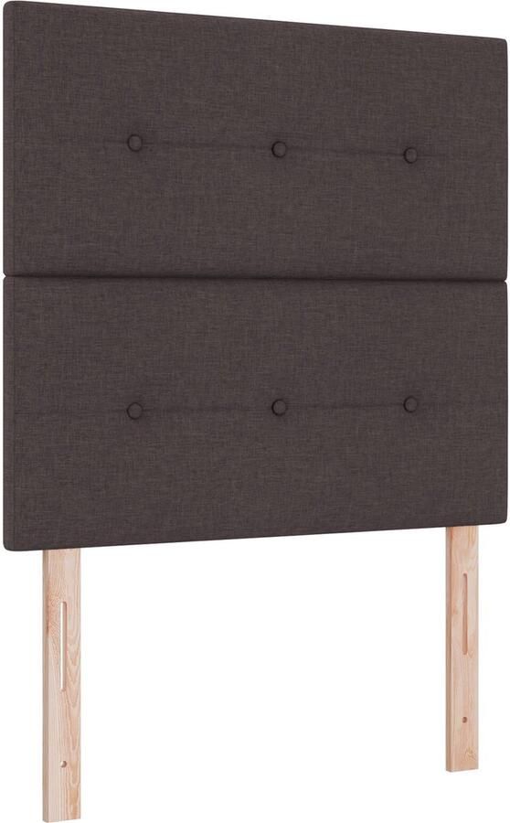 VidaXL Hoofdbord Hoogte Verstelbaar Handmatig Donkerbruin 80 cm Stof
