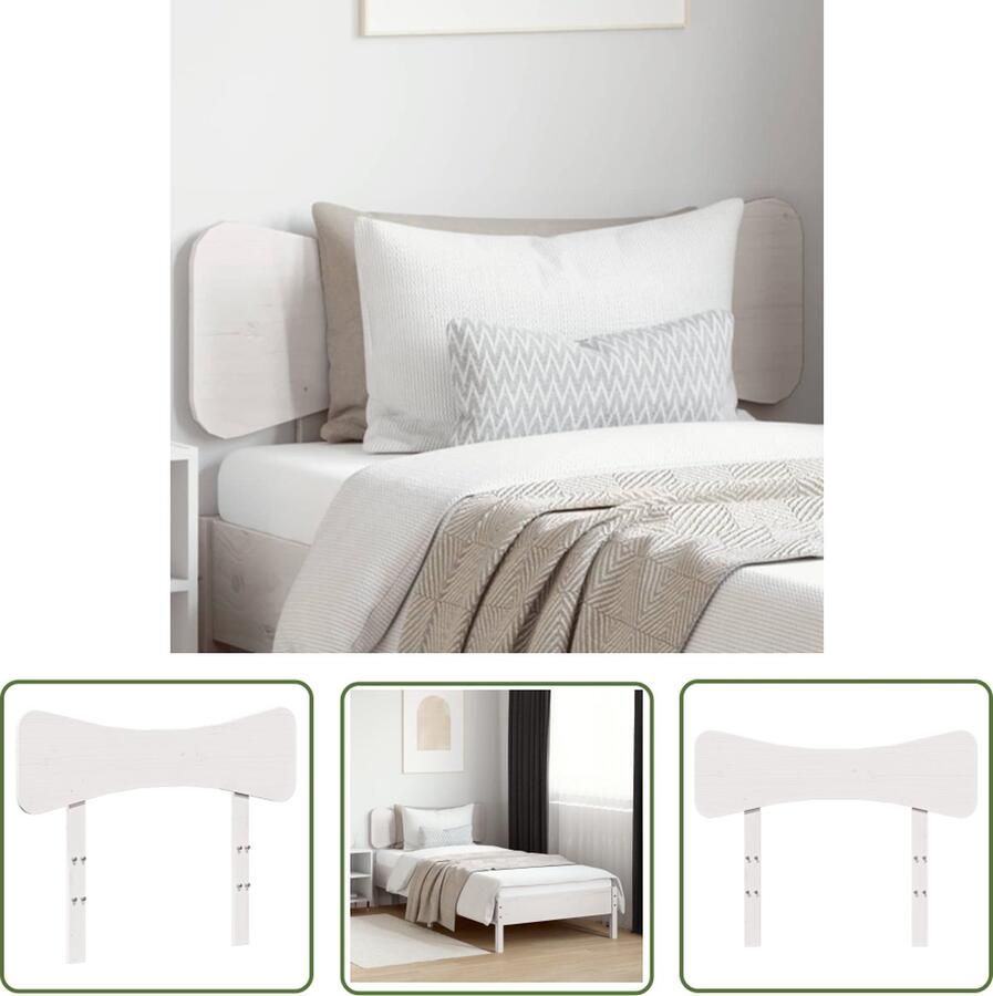 The Living Store Houten hoofdeinde 105.5 x 3.5 x 81 cm Stevige poten Houten Hoofdbord Kopen Bedsteed Bedroom Decor Slaapkamervloeren