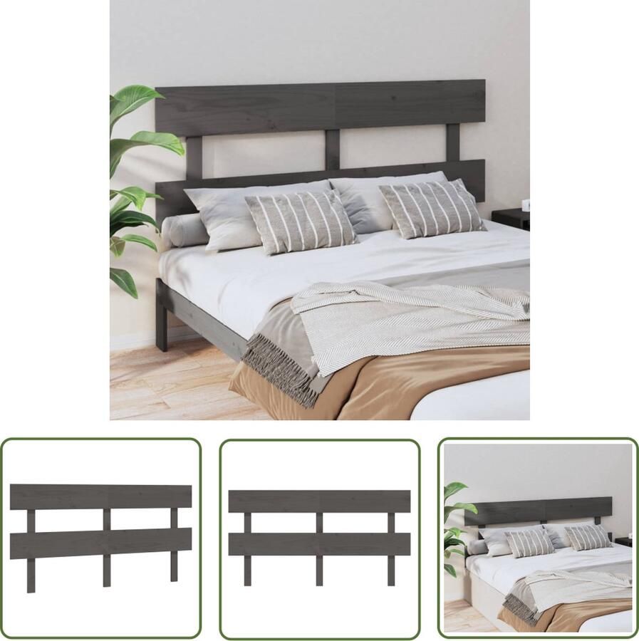 The Living Store Houten Hoofdeinde Grijs 164 x 3 x 81 cm Massief Grenenhout Houten Hoofdbord Kopen Grieze Hoofdbord Massief Hout Hoofdbord Bedroom Decor